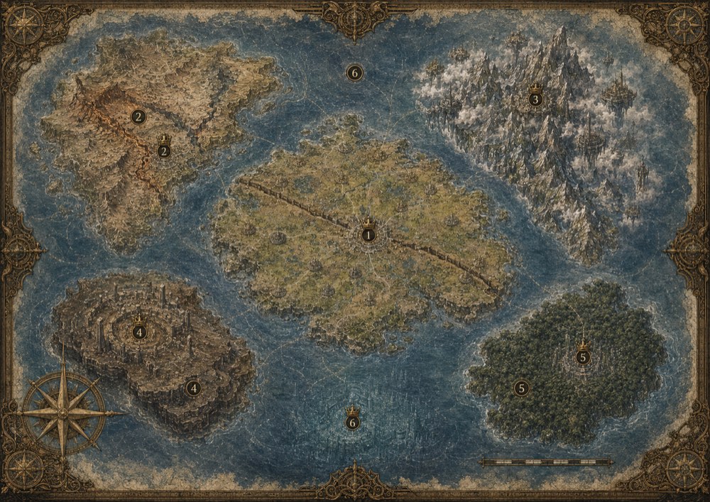 Map of the Crown-World