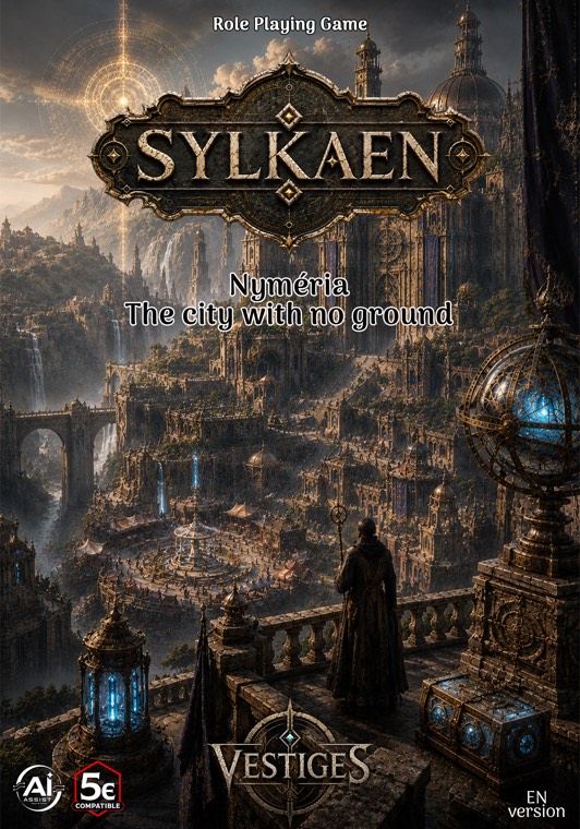 Nyméria — the City With No Ground, sourcebook for the Vestiges TTRPG